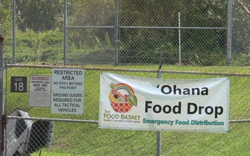Food Basket event for military members on Hawaii Island