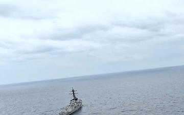 360 Aerial Video of USS Mason in the Red Sea During Operation Prosperity Guardian