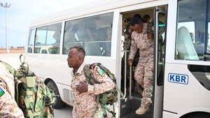 BROLL: The Djiboutian Battalion d’intervention rapide (BIR) departs for Justified Accord 2024