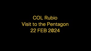 Astronaut Army COL Frank Rubio Visit to the Pentagon 2/22/24