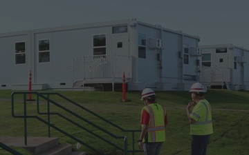 USACE inspect the temporary school site before transition