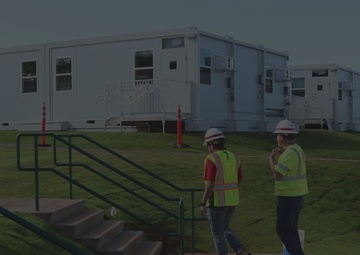 USACE inspect the temporary school site before transition