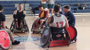 Navy Wounded Warrior Trials at JBPHH - Wheelchair Rugby Practice