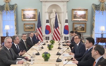 Secretary of State Antony J. Blinken meets with Republic of Korea Foreign Minister Cho Tae-yul at the Department of State