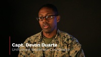 Capt. Devon Duarte Uniformed Readiness Coordinator Interview