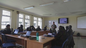 U.S. Air Force exchanges information with Kenyan Defence Forces about search and rescue operations during Air Advisory