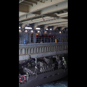 BROLL: USS Gunston Hall Conducts Well Deck Operations with Swedish Marines in support of Steadfast Defender 24