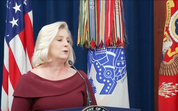 Secretary of the U.S. Army Christine E. Wormuth Awards Astronaut Device to Army Astronaut Colonel Frank Rubio