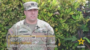 Battle Captain shares experience on the Hawai‘i Wildfires Recovery mission
