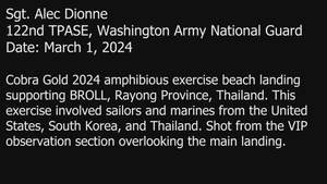 Cobra Gold 2024 Amphibious Exercise overlook