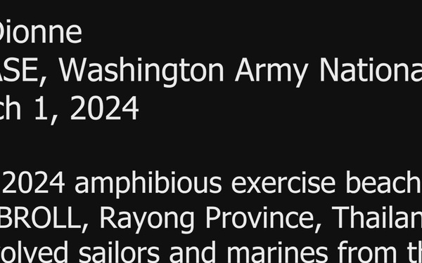 Cobra Gold 2024 Amphibious Exercise overlook