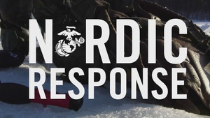 U.S. Marines take a plunge in Ice-Breaker Drill during exercise Nordic Response 24