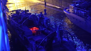 BROLL: USS Gunston Hall conducts small boat operations in support of Steadfast Defender 24