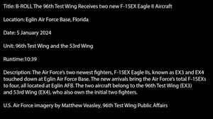 New F-15EX Eagles arrive at Eglin AFB
