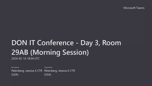 DON IT Conference West Coast 2024 - Day 3, Room 29AB (Morning Session)-Part 3