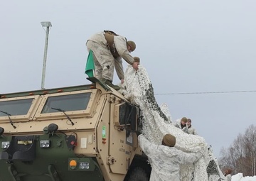 Exercise Nordic Response 24: U.S. Marines with Combat Logistics Battalion 6 conduct joint convoy operations with Norwegian soldiers