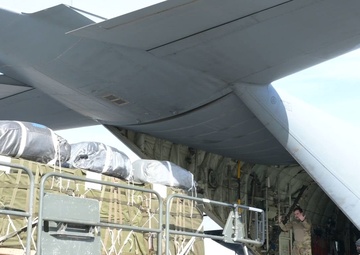 AFCENT C-130s conduct humanitarian airdrops into Gaza