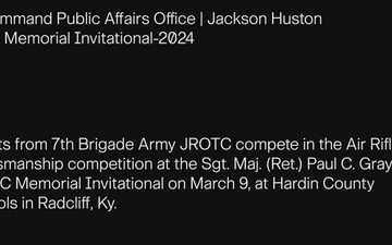 Sgt. Maj. (Ret.) Paul C. Gray JROTC Memorial Invitational | 2024