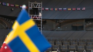 Additional flag for Sweden in the NAC room (B-ROLL)