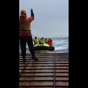 BROLL: Press embark USS Gunston Hall for media event in support of Steadfast Defender 24