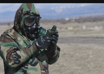 Green Berets and Georgian special operations soldiers identify a chemical weapons storage site during Trojan Footprint 24