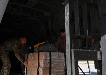 U.S. HC-130J delivers humanitarian aid to Gaza