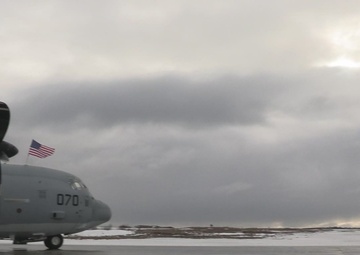 U.S. Marines with Marine Aerial Refueler Transport Squadron (VMGR) 252 refuel Finnish Air Force F/A-18 Hornets during Exercise Nordic Response 24 (B-Roll)