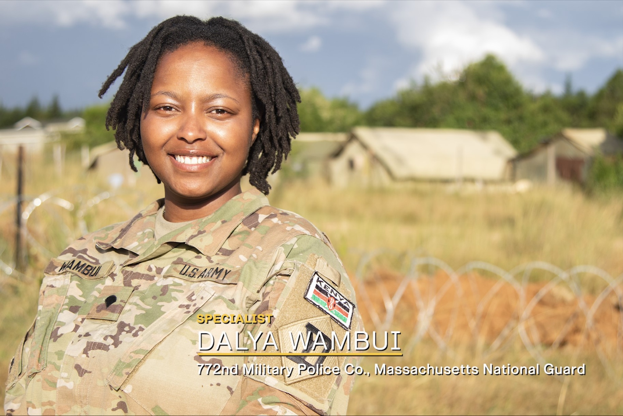 U.S. Army Spc. Dalya Wambui, a Kenyan-born member of the 747th Military Police Company, attached to the 772nd Military Police Company, Massachusetts National Guard, discusses returning to Kenya as a U.S. Soldier during Justified Accord (JA24). JA24 is U.S. Africa Command's largest exercise in East Africa, running from Feb. 26 - March 7. Led by U.S. Army Southern European Task Force, Africa (SETAF-AF), and hosted in Kenya, this year's exercise will incorporate personnel and units from 23 nations. This multinational exercise builds readiness for the U.S. joint force, prepares regional partners for UN and AU mandated missions, and increases multinational interoperability in support of humanitarian assistance, disaster response and crisis response. 
(U.S. Army video by Sgt. Alisha Grezlik; U.S. Army video edited by Chris House)
