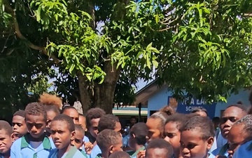 U.S. Coast Guard Cutter Harriet Lane crew visit Vanuatu schools