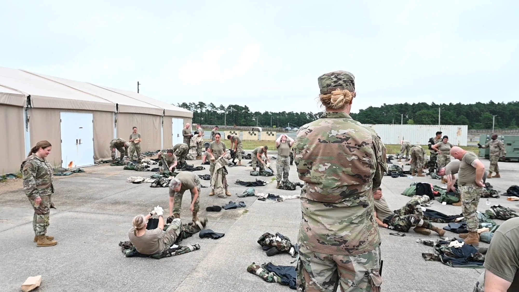 U.S. Air Force Senior Master Sgt. Elizabeth Ross, 102nd Intelligence Wing Emergency Manager, explains the role of an Emergency Management Specialist on Otis Air National Guard Base, Massachusetts. The main responsibilities of an Emergency Management Specialist (3E9X1) are: Protect personnel from the effects caused by incidents involving weapons of mass destruction; Perform advanced training exercises and disaster simulations; Develop emergency response plans to ensure the safety of fellow Airmen. After graduating from this AFSC’s 73-day technical school at Ft. Leonard Wood, Missouri, Airmen will be trained for response and recovery operations during natural or man-made disasters.