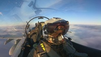 U.S. Marine Corps pilot with Marine Fighter Attack Squadron (VMFA) 312 conducts fixed-wing air-to-air refueling during Exercise Nordic Response 24 (B-Roll)