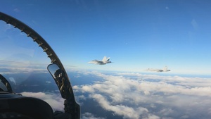 U.S. Marine Corps F/A-18 Hornet pilots conduct routine flight operations during Exercise Nordic Response 24 (B-Roll)