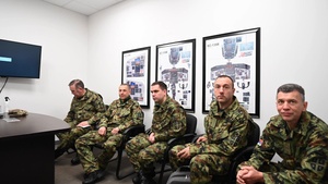 Serbian military cyber professionals visit Rickenbacker (b roll)