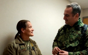 Serbian military medical professionals visit 121st Med Group (b roll)