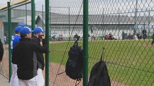 Wiesbaden High School hosts inaugural softball and baseball games - B roll