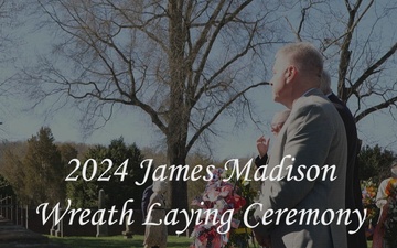 U.S. Marines lay Presidential Wreathe for James Madison at Montpelier