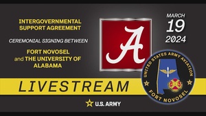 Fort Novosel and University of Alabama Intergovernmental Support Agreement