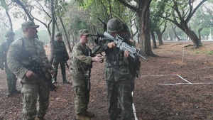 Joint battle drills between 2-2 Stryker Brigade Combat Team and 111th Infantry Battalion Royal Thai Army