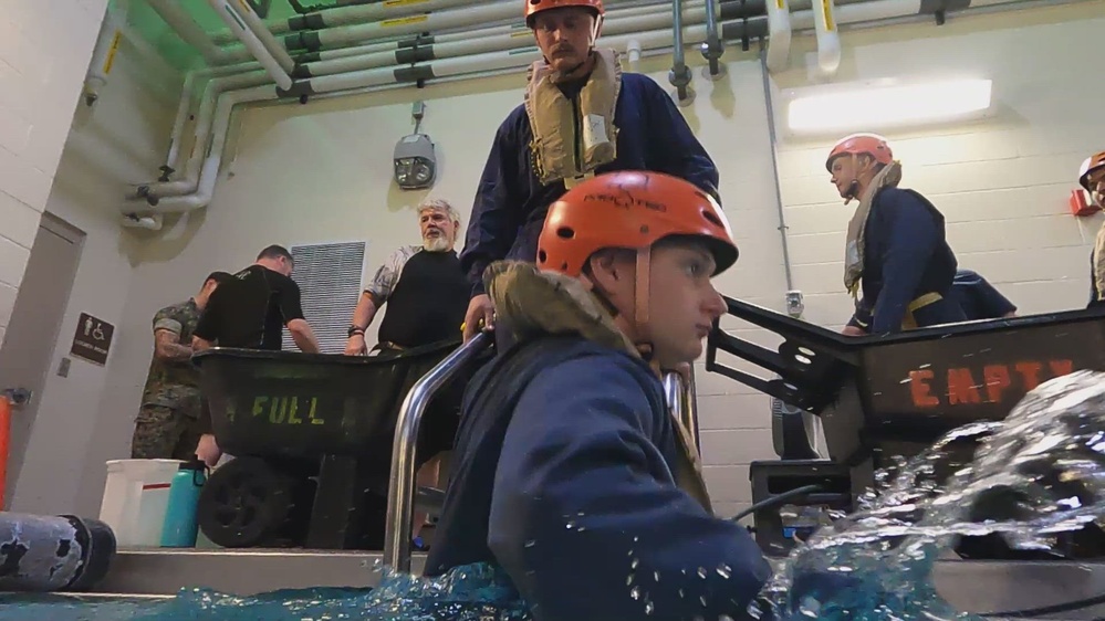 DVIDS - Video - CLB 24 Marines Complete the Underwater Egress Trainer