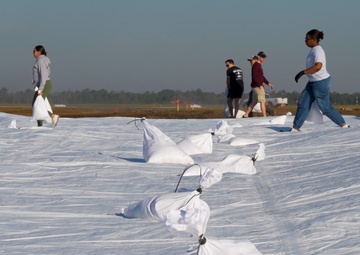 Volunteers Prepare Airfield For Tampa Bay AirFest