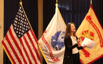 Guest speaker gives presentation for 2024 Women's History Month observance at Fort McCoy, Part III