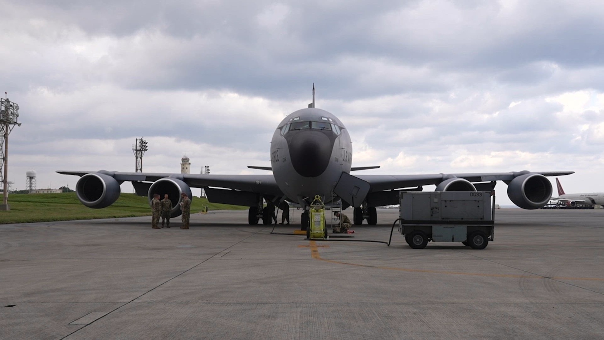 U.S. Air Force Airmen assigned to the 171st Air Refueling Squadron from Selfridge Air National Guard Base, Michigan, assisted the 909th ARS in refueling both USAF and U.S. Navy aircraft during a two week deployment at Kadena Air Base, Japan, March 10, 2024. The ANG routinely augments active duty forces, helping bolster operational manpower and relieving pressure off their AD counterparts during events or day to day operations. (U.S. Air Force video by Airman 1st Class Luis E. Rios Calderon)