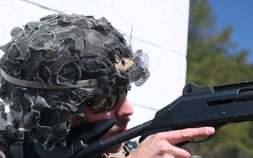 2nd LAAD conducts shotgun familiarization range for counter-UAS training (B-Roll)