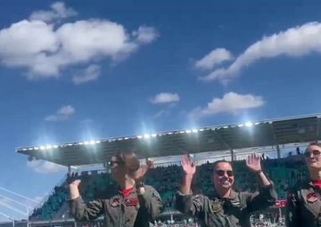 KC Current Flyover Pilots Wave to Crowd