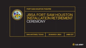 JBSA Ft Sam Houston Installation Retirement Ceremony