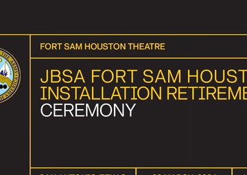 JBSA Ft Sam Houston Installation Retirement Ceremony