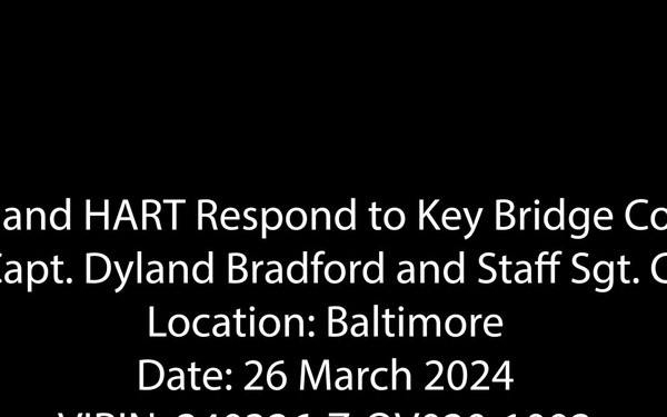 MDNG and HART Respond to Key Bridge Collapse (B-Roll)
