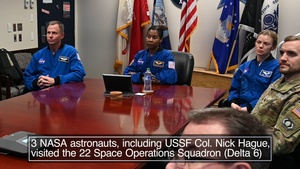 NASA Astronauts Visits the 22nd Space Operations Squadron (Delta 6)