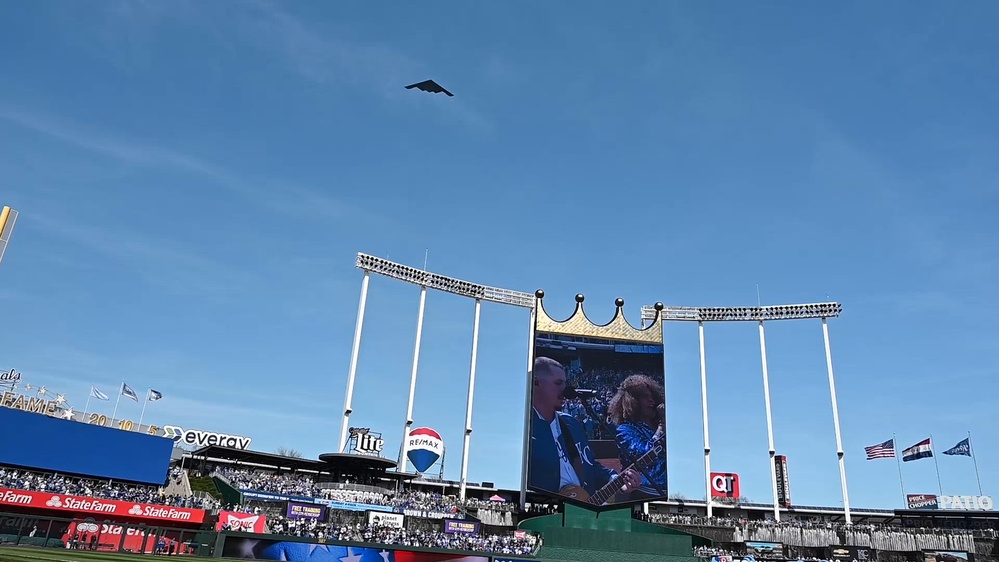 DVIDS Video Team Whiteman supports Kansas City Royals opening day