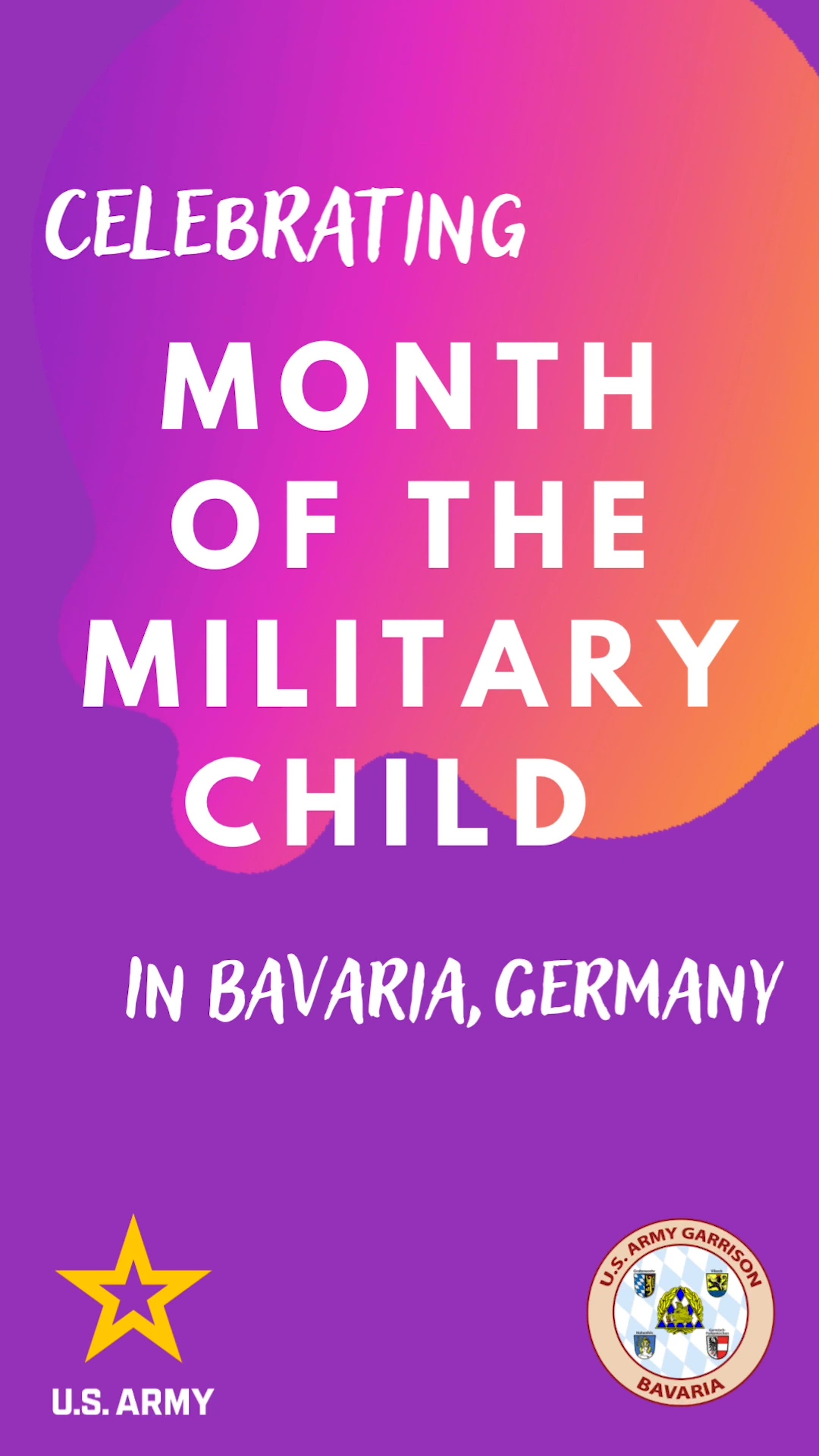 Of Course I'm a Military Child social media video to celebrate Month of the Military Child at U.S. Army Garrison Bavaria. 

Special thank you to Vilseck High School students.